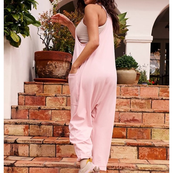 Free People FP Movement x Hatch Hot Shot Maternity Onesie Sepia Rose Pink Size L - Picture 3 of 8